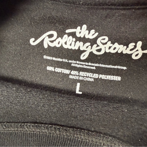 The Rolling Stones Black Sweatshirt with Iconic Logo - Picture 3 of 6